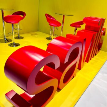 Savills visual merchandise, event signage with specialist paint coating