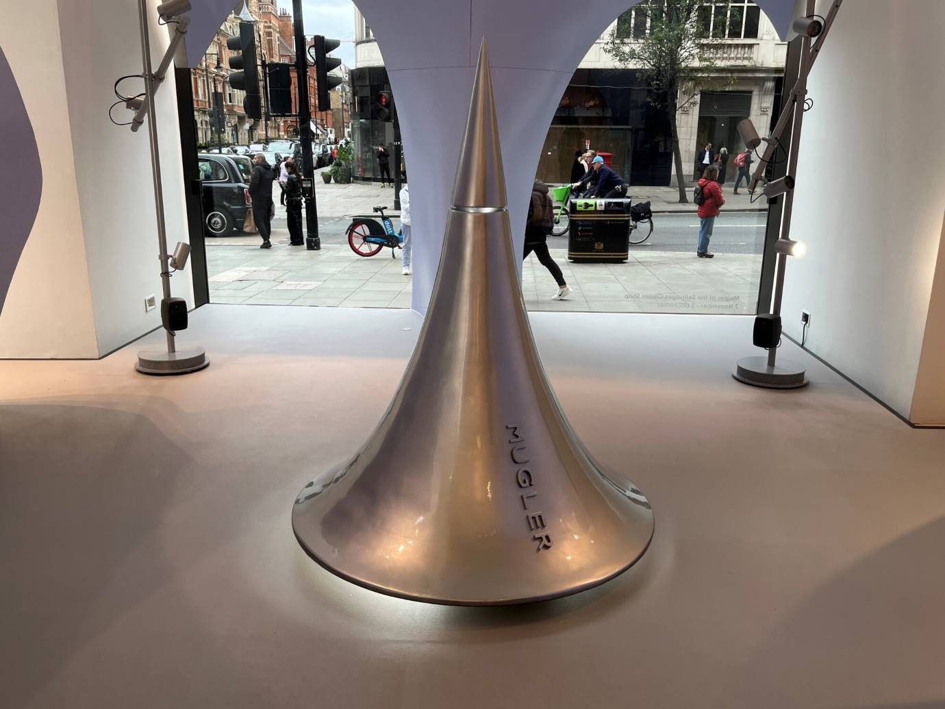 A Mugler Ornament With An Aluminium Finish